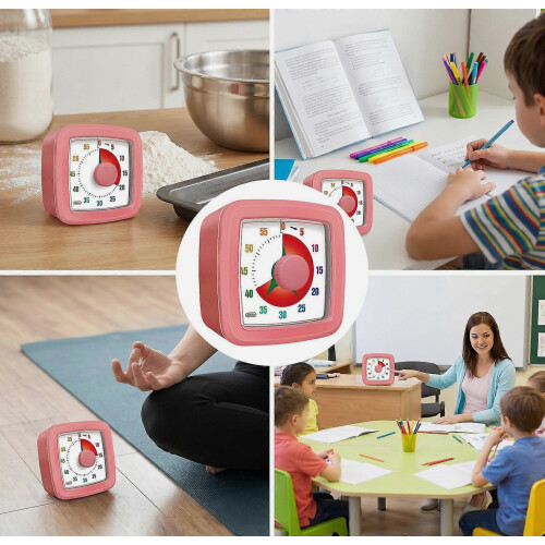 Children Study Device With Visual Time Measuring 60Min Noiseless Alarm Clock Durable Shell Perfect For Homework And Baking 1