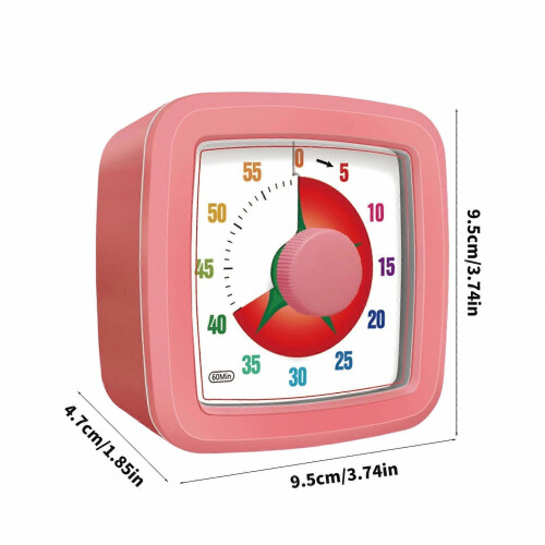 Children Study Device With Visual Time Measuring 60Min Noiseless Alarm Clock Durable Shell Perfect For Homework And Baking 2