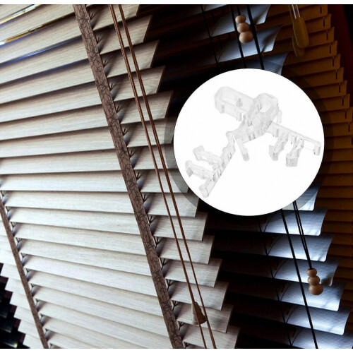 24Pcs Clear Acrylic Blind Clips for Curtain Valances 1