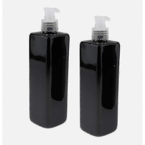 Lot de 2 flacons-pompes vides pour lotion de 500 ml 1
