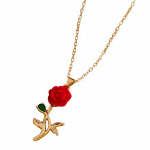 Romantische fluwelen rozenhanger ketting voor dames, trendy bloemen sieraden accessoires voor casual avondkleding.
