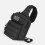 Multi Pocket Tool Storage Sling Pack Wear Resistant Fabric and Adjustable Shoulder Belt with Webbing Panel for Daily Carry  Black 1