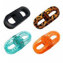 Ensemble de 4 barrettes magnétiques pour cheveux, ovales, en plastique, avec fermeture magnétique à charnière, finitions opaques et translucides