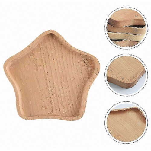 Serviertablett aus Holz, dekorativer Snackteller, täglicher Gebrauch 2