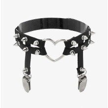 Chaîne de jambe punk pour femme et fille, jarretière de cuisse, chaîne de corps noire, accessoire de festival rave pour femmes et filles