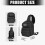 Multi Pocket Tool Storage Sling Pack Wear Resistant Fabric and Adjustable Shoulder Belt with Webbing Panel for Daily Carry  Black 3