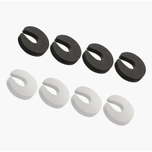 Protector antipinzamiento para puertas, paquete de 8 topes de puerta de espuma EVA, almohadillas suaves para bordes de puertas interiores, color