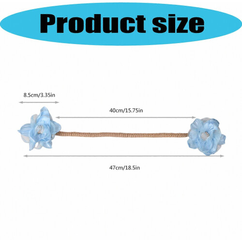 2Pcs Adjustable Cloth Curtain Band Without Hole Design Simple Installation For Window  White 2