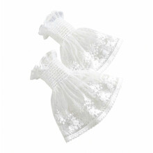 Eleganti copripolsini con volant, morbidi polsini finti adatti per occasioni casual e di gala.