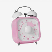 Cute Quiet Operations Study Timer With Twin Bells Loud Alarm Battery Operated 60 Minutes Manual Mechanical Visual Timer Countdown Clock