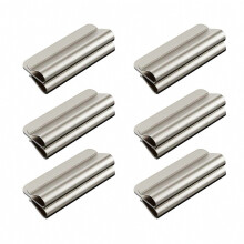 Magnetic Curtain Closure Clips Stainless Steel 6 Piece Set, Silver Curtain Organizing Clips for Living Room Bedroom to Hold Curtains Closed