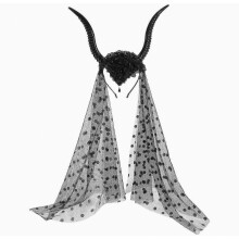 Halloween-Haarreif mit Schafshorn-Motiv für Damenpartys