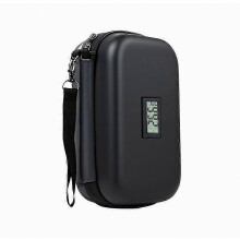 Sac isotherme de voyage bleu portable pour médicaments avec système de maintien du froid et d'affichage de la température pour l'organisation des