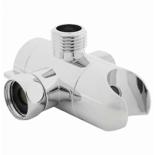 Deviatore doccia a 3 vie con supporto per doccetta, rubinetto e adattatore a T per braccio spruzzatore a soffitto