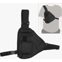 Funkgeräte-Brustgurt, Funkgeräte-Tragegurt Brust, Funkgeräte-Holster Brust, Walkie-Talkie-Brustholster Fronttasche Funkgeräteholster für Zwei-Weg