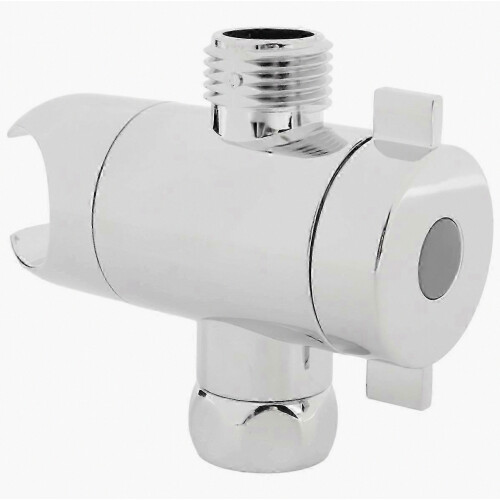 Deviatore doccia a 3 vie con supporto per doccetta, rubinetto e adattatore a T per braccio spruzzatore a soffitto 1