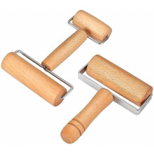 Pizza-Teigroller aus Holz, 2 Stück, antihaftbeschichtet, zeitsparend, für die heimische Küche, zum Backen und Kochen