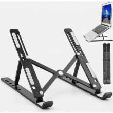 laptop stand, laptop holder riser computer stand, adjustable aluminum foldable portable notebook stand, more 10-15.6 laptops and tablets