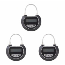 3X Electronic Time Lock Timer Lock Container Multi Function Time Lock Bin for Toys Black QL