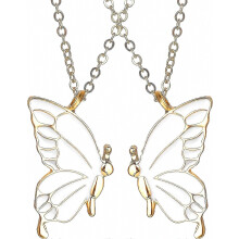 Collana dell'amicizia, 2 pezzi, ciondolo a farfalla, collana per donne e ragazze, collana BFF, catena, gioielli per compleanno, Natale, festa, zi