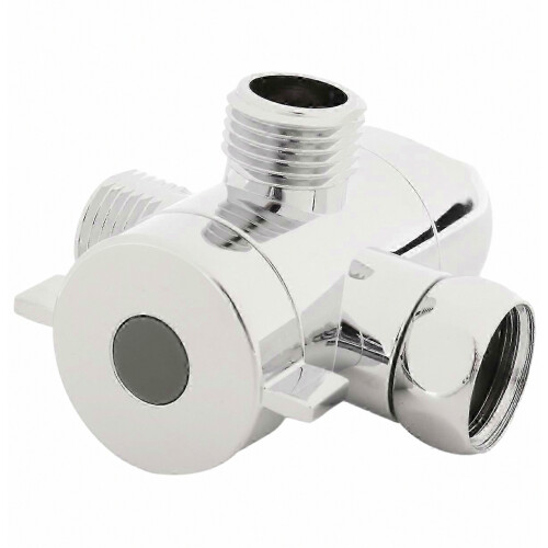 Deviatore doccia a 3 vie con supporto per doccetta, rubinetto e adattatore a T per braccio spruzzatore a soffitto 2