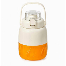 Witte draagbare elektrische blender met handvat, sapbeker van 800 ml, mengcapaciteit van 500 ml, 3,7 V