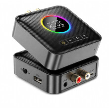 Bluetooth 6.0 3-in-1 Audioadapter, Bluetooth-Sender und -Empfänger mit FM-Übertragung und USB-Wiedergabe