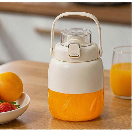 White Portable Electric Blender with Handle, 800 ml Juice Cup, 500 ml Blending Capacity, 3.7 V 1