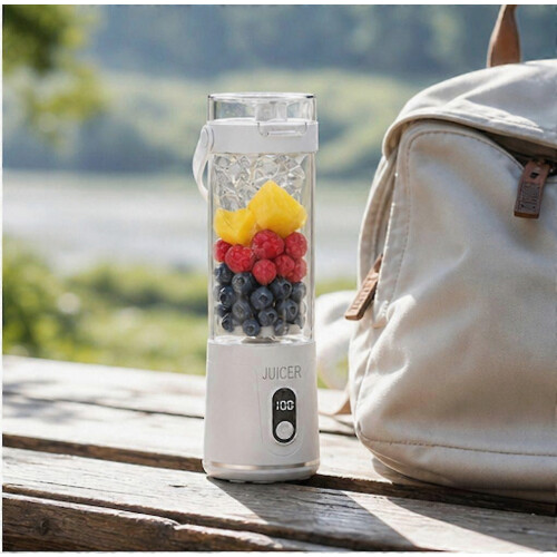 Grey Portable Electric Blender with Button Control, Juicer Cup and Travel Cup 2