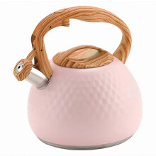 Wasserkocher mit Pfeife, 3 Liter, Wasserkocherdeckel mit Griff, geeignet für Induktionsherde und Gasherde, Wasserkocher B