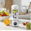 Draagbare oplaadbare blender 700 ml wit, 7,4 V, 12 messen, sap- en smoothiebeker 2