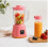Draagbare USB-oplaadbare blender HP-158, sapbeker met handvat, roze 4