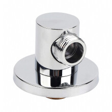 Conector de manguera de ducha de cobre para montaje en pared, conector de ducha de codo de pared G1/2 pulg.