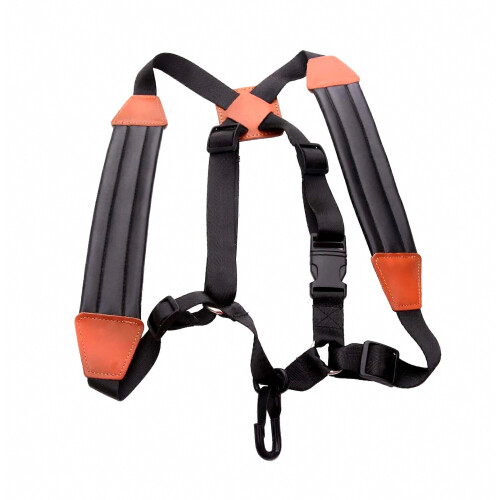 Saxophone Strap Sax Shoulder Strap Adjustable Padded Leather Strap for Soprano Alto Baritone Saxophone