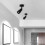 Adjustable 10-60 Narrow Beam Angle 3000k Ceiling Mounted Spotlight 7W Zoomable Spotlight Light with Zoom Function 3