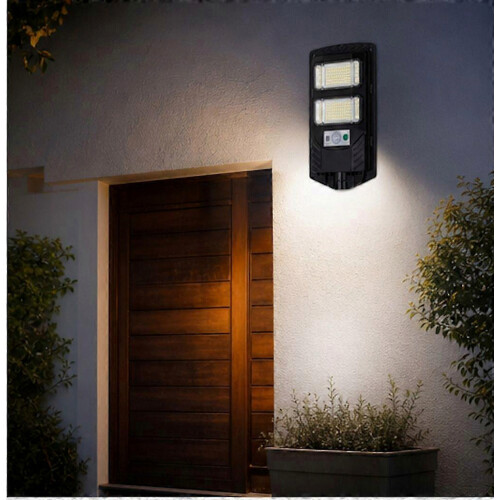 200W Integrated Solar LED Street Light with Motion Sensor, Remote Control and IP65 Outdoor Lighting 2