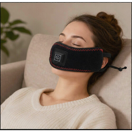 Masque nasal chauffant sans fil noir avec 16 LED infrarouges 660/850 nm et 3 niveaux de chaleur 2