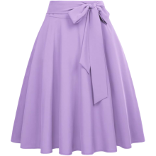 Damen Midi Rock Ausgestellt Elegant Vintage Modisch Violett XL — retro rock knielang, a-linien rock lila