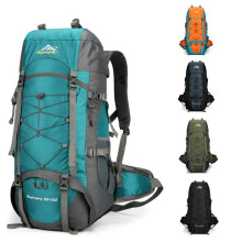(Lake green, 56-75L) New Large Capacity Outdoor Hiking Backpack Men Women Camping Travel Sports Daypack