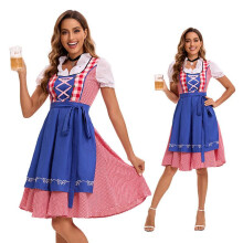 (Black, L) German Oktoberfest Dirndl Dress Bavarian Traditional Costume Vintage Maid Performance Dress Plus Size Women S-5XL