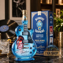 (Black) Sapphire David Bowie Whiskey Bottle Rock Legend Electric Guitar Shape Glass Wine Liquor Collector Gift