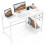 Computertisch mit 2 Schubladen, Ablage, Haken, 120 x 60 cm, Weiß 1