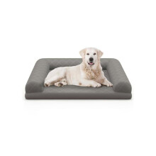 Cama ortopédica para perro - HELLOSHOP26 - 20_0012358 - 90x69x18 cm - espuma ortopédica - refuerzos en 3 lados