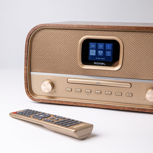 Roxel All-in-One Compact Retro HiFi System with CD Player, DAB/DAB+, BT - Roxel Amber 2