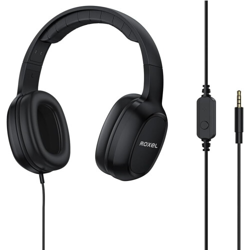 Roxel Over-Ear Head-Mounted Wired Headphones - Compatible with Android and IOS Devices 1