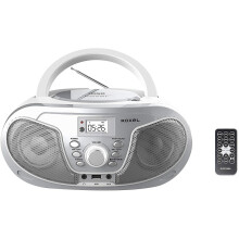 Roxel RCD-S70BT Boombox CD Player with BT, Remote Control, Radio, Silver