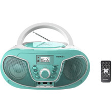 Roxel RCD-S70BT Boombox CD Player with BT, Remote Control, Radio, Teal