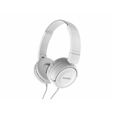 Roxel RX110 Powerful Bass Lightweight Wired Foldable Headphones with Mic, White