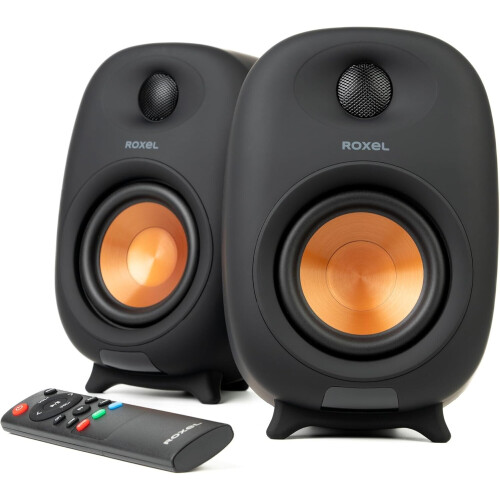 Roxel Roxel Eclipse Active Bookshelf Speakers 60W RMS, BT 5.3, HDMI ARC, Optical Input