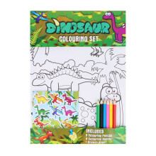(1 Colouring Set) Dinosaur Colouring Set with Stickers